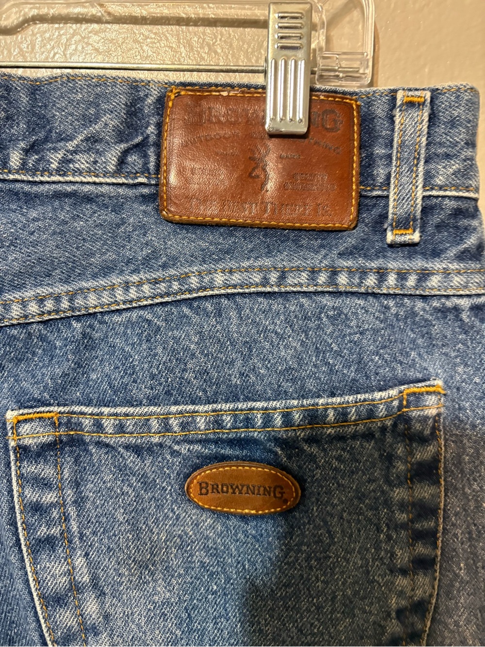 Browning Two-Tone Blue and khaki Straight Jeans Size 34/34 - Picture 5 of 14